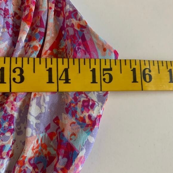 GILNER FARRAR Dress Medium Amelie Kaleidoscope Smocked Corset Waist Lined - Picture 13 of 14